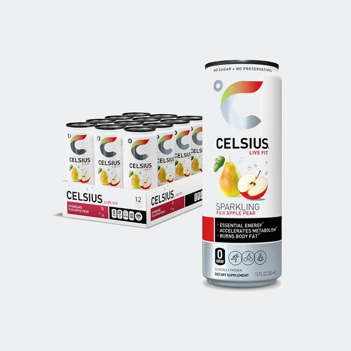 CELSIUS Fitness Drink 12oz Slim Can 12 Pack, Zero Sugar for Men & Women