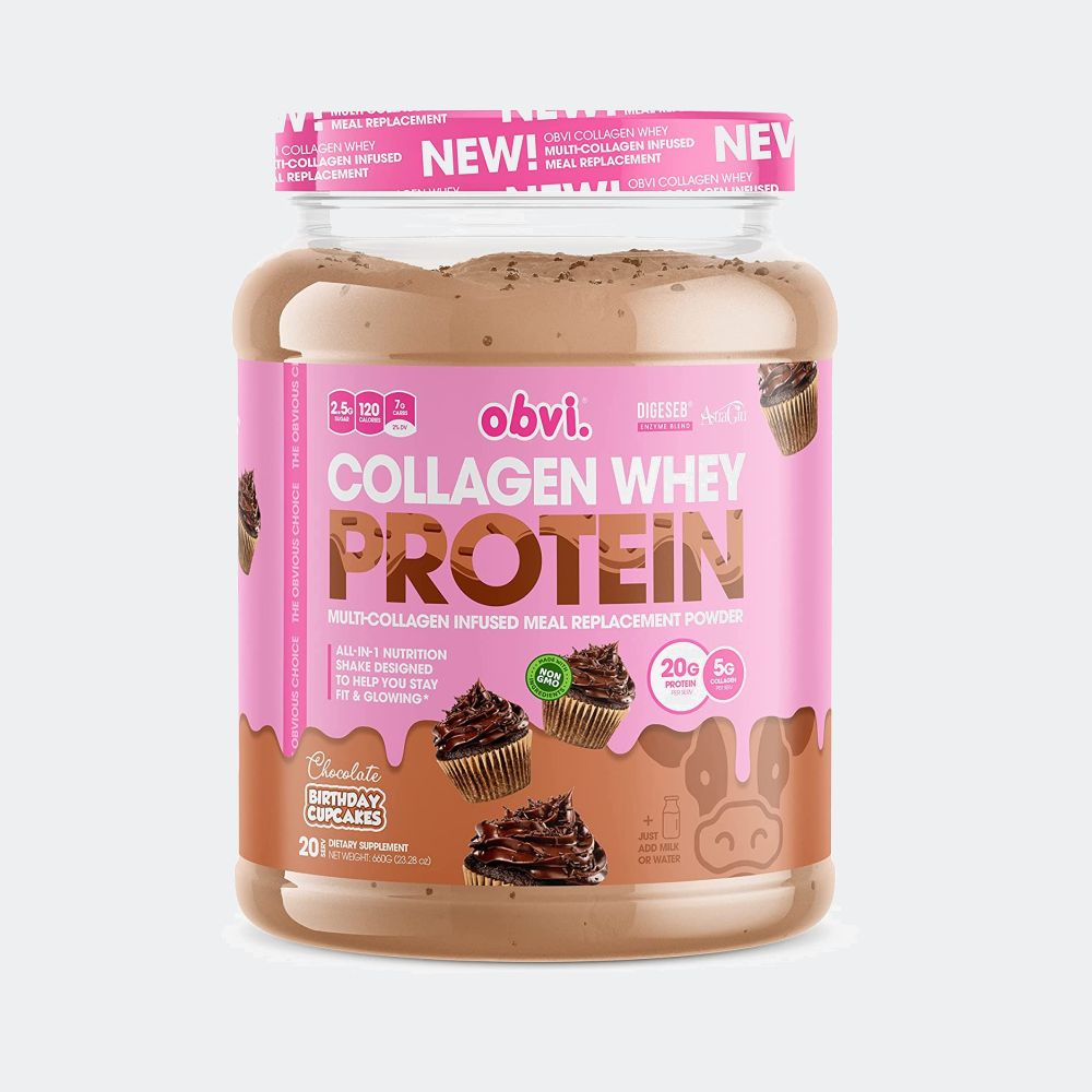 Obvi Collagen Whey Protein 20 Serving Multi-Collagen Infused Meal Replacement Powder
