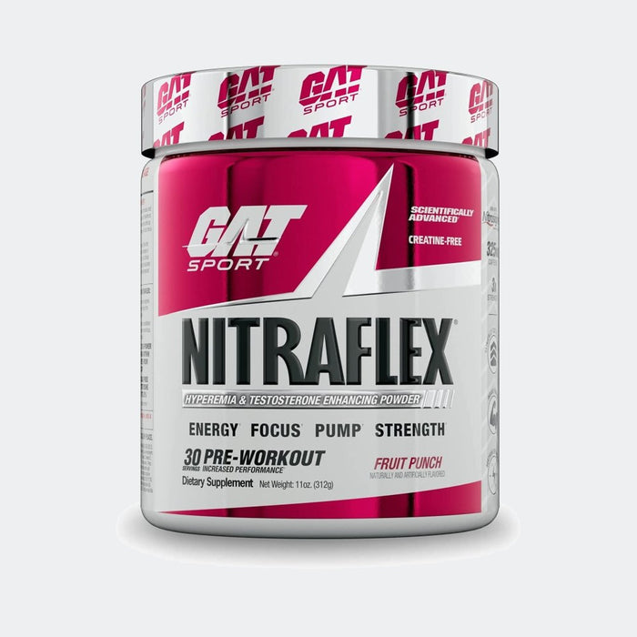 GAT Sport Nitraflex 30 Servings, Testosterone Enhancing Pre-workout Powder