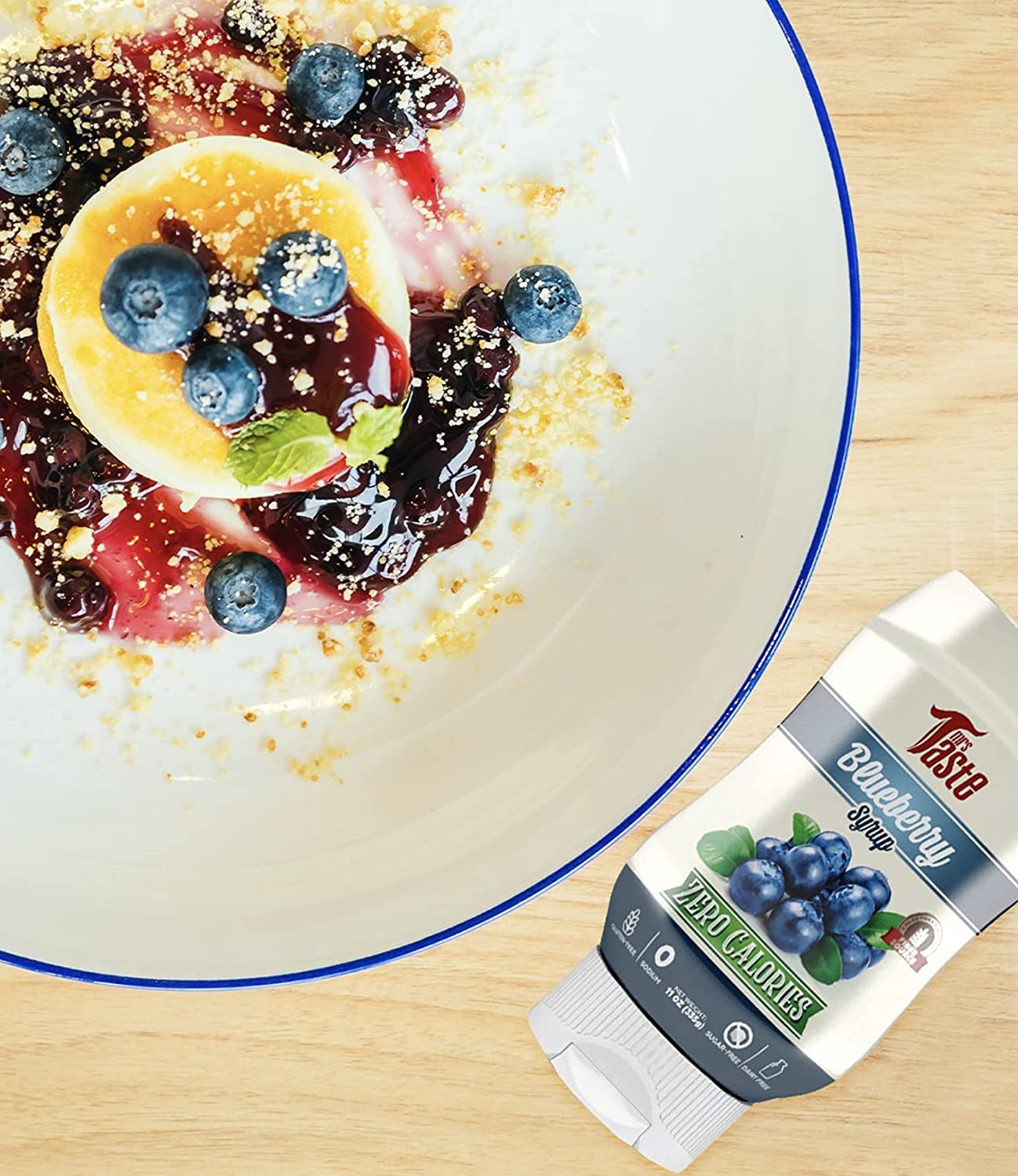 Mrs Taste Sugar Blueberry Syrup 335g, Zero Calories, Zero Sodium, Zero Sugar