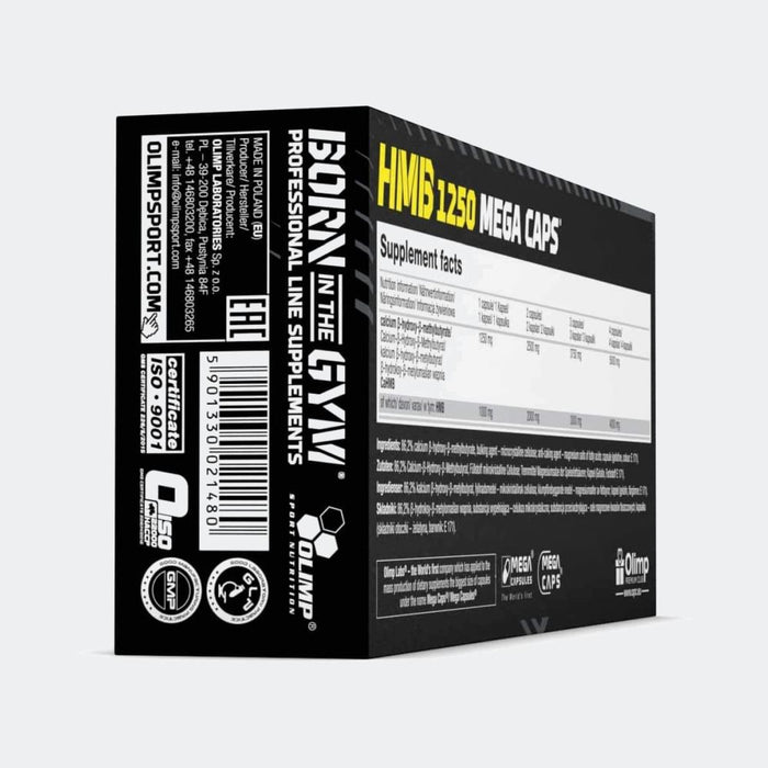 Olimp HMB 1250 Mega Caps 120 Capsules, Helps to Development of Lean Body Mass