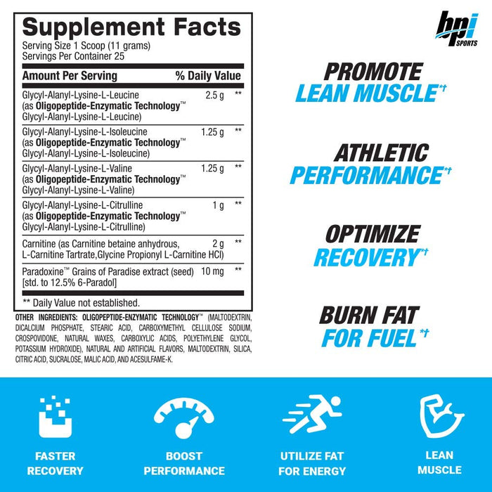 BPI Sports Best BCAA Shredded 25 Servings,Lean Muscle Recovery Formula