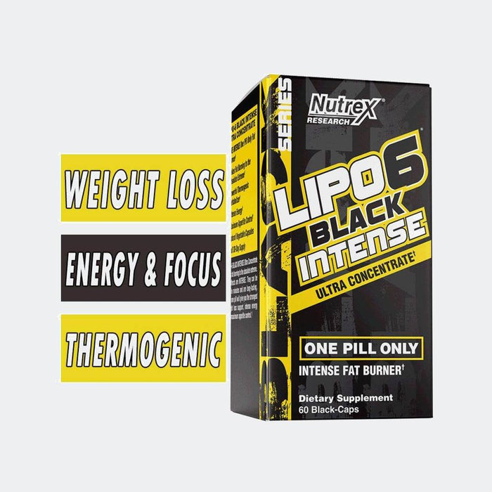 Nutrex Research Lipo6 Black Intense Ultra Concentrate 60 Capsules, Fat Burn