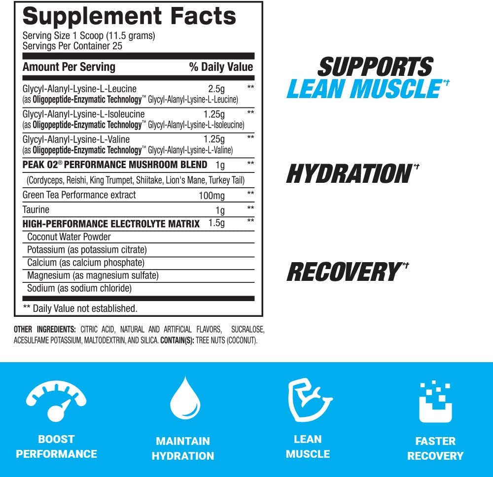 BPI Sports Best BCAA Recharged 30 Servings Watermelon Flavor