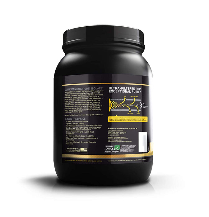 Optimum Nutrition Gold Standard 100% Isolate, Muscle Support & Recovery