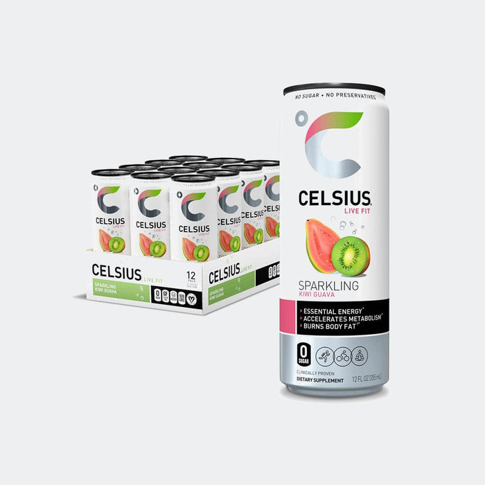 CELSIUS Fitness Drink 12oz Slim Can 12 Pack, Zero Sugar for Men & Women