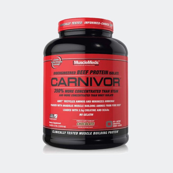 MuscleMeds Carnivor Beef Protein Isolate Powder, Loaded With 2.5g Creatine