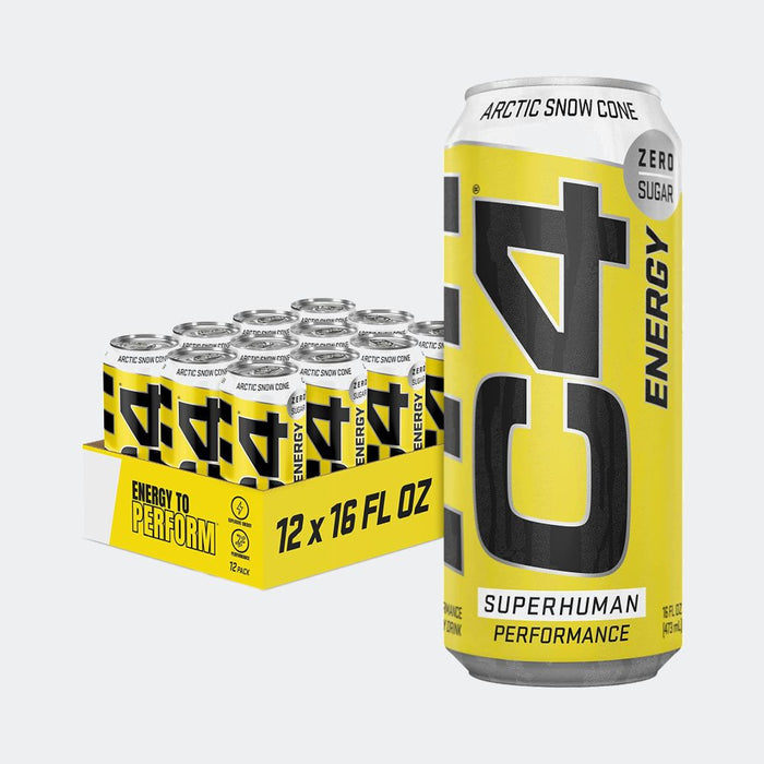 Cellucor C4 Carbonated Zero Sugar Pre Workout Energy Drink 16 Fl oz, Pack of 12