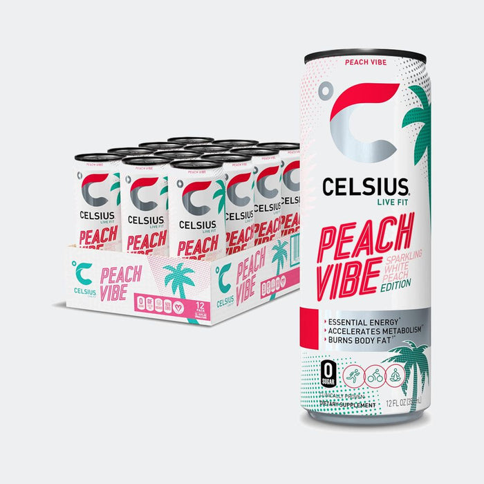 CELSIUS Fitness Drink 12oz Slim Can 12 Pack, Zero Sugar for Men & Women