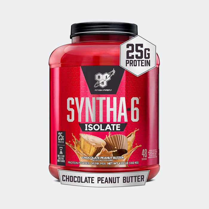 BSN SYNTHA-6 ISOLATE Whey Protein Powder 4.02lb, Fast & Slow Digesting Isolate Matrix