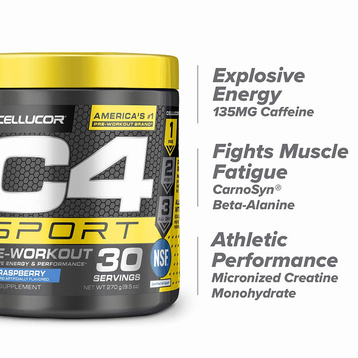 Cellucor C4 Sport Pre Workout Powder 30 Servings, Build Lean Muscle Mass