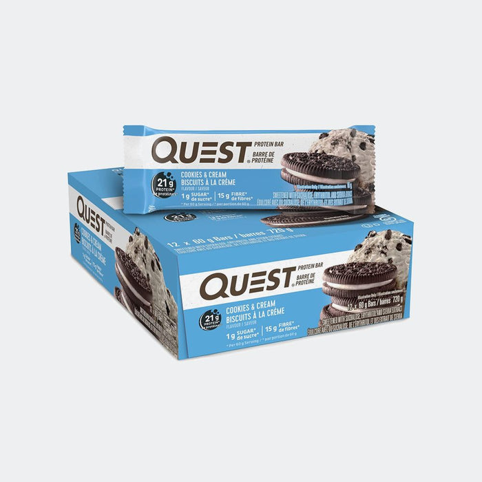 Quest Nutrition Protein Bar - Pack of 12, Protein 20gm, Fiber 13gm, Zero Added Sugar