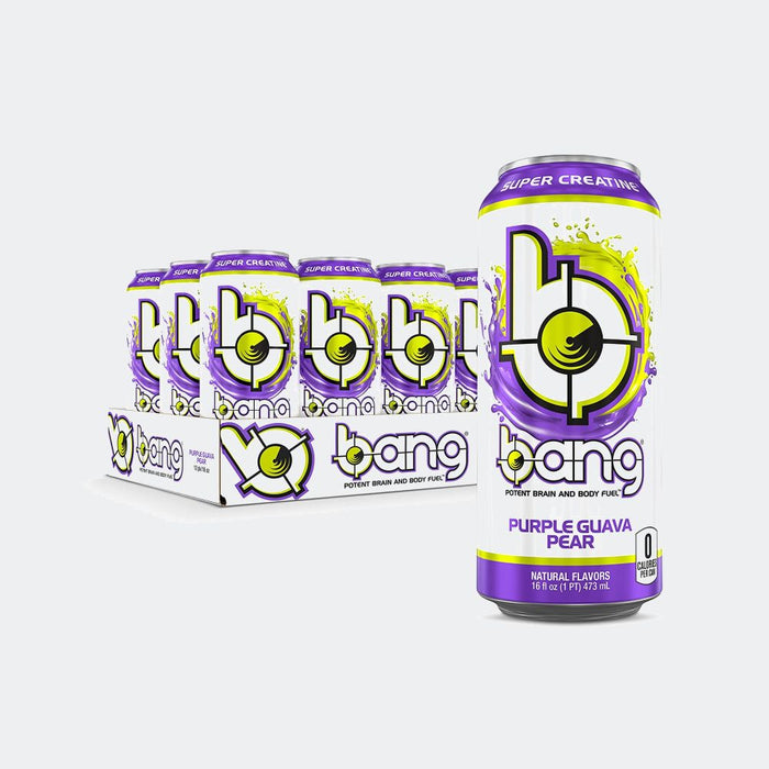 Bang Energy Drink - Pack of 12, 16 Fl oz, Contain Amino Acids, Creatine, Sugar Free, Carb Free