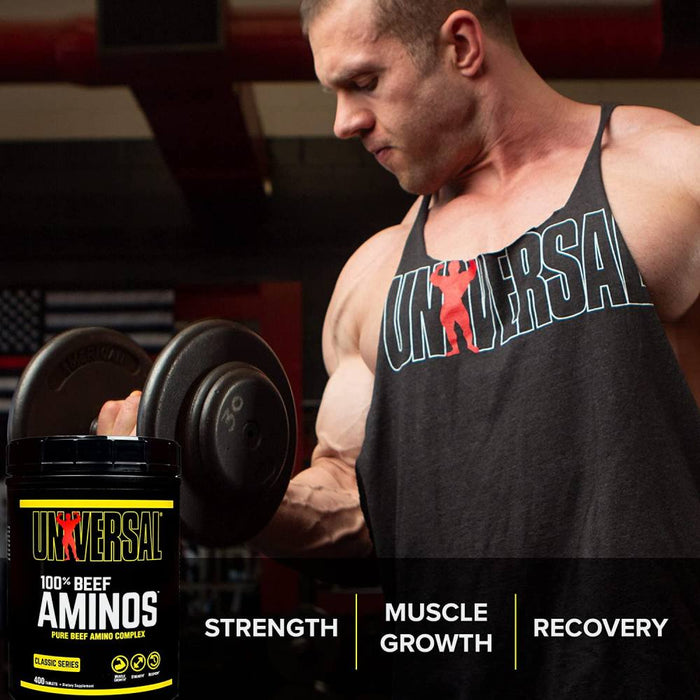 Universal Nutrition 100% Beef Aminos,3g of Pure Beef Protein Isolate