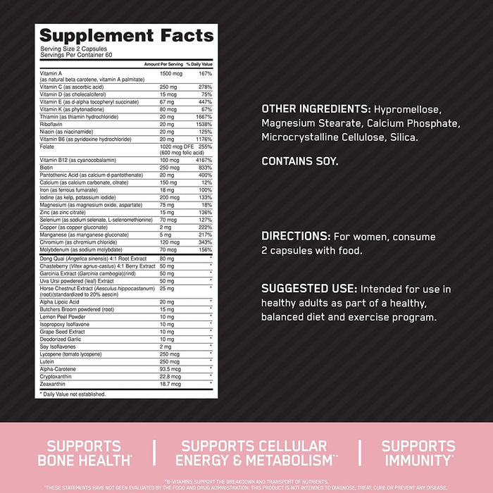 OPTIMUM NUTRITION Opti-Women Daily Multivitamin Supplement with Iron