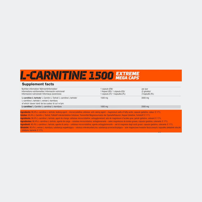 Olimp L-Carnitine 1500 Extreme Mega 120 Capsules, Weight Loss Diet