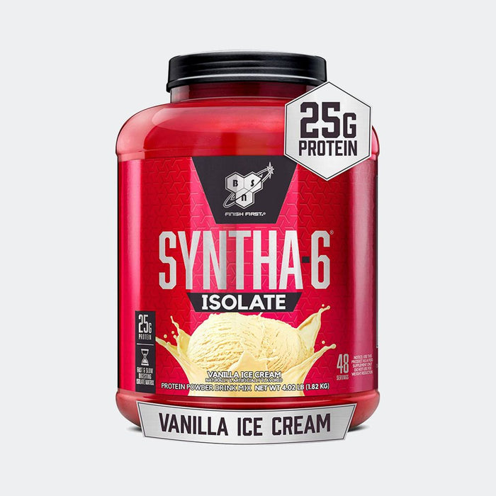 BSN SYNTHA-6 ISOLATE Whey Protein Powder 4.02lb, Fast & Slow Digesting Isolate Matrix