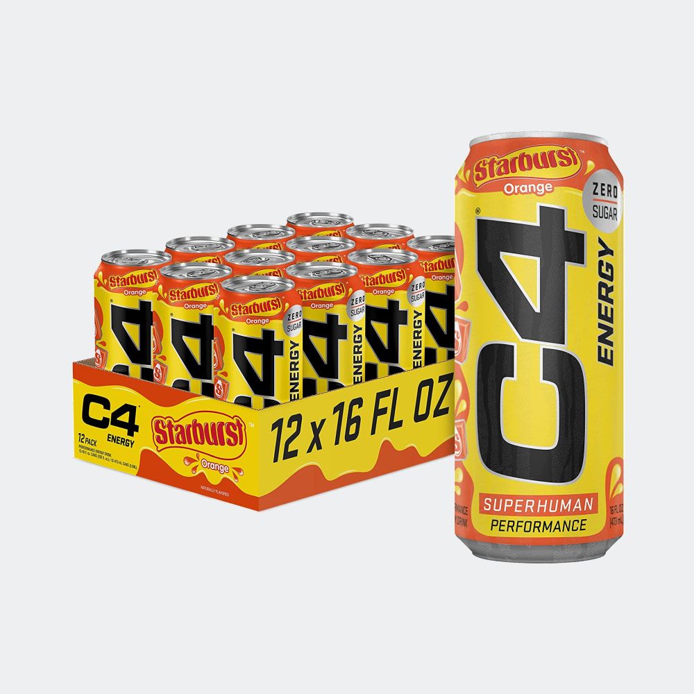 Cellucor C4 Carbonated Zero Sugar Pre Workout Energy Drink 16 Fl oz - Pack of 12