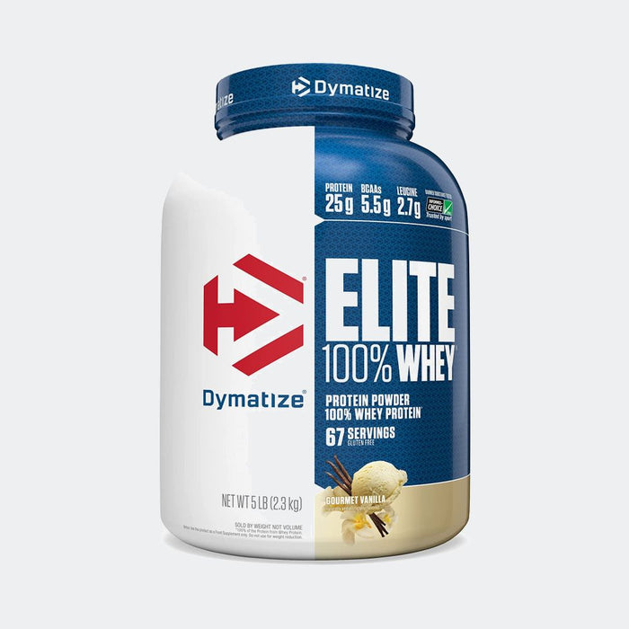 Dymatize Nutrition Elite 100% Whey 63 Serving Protein Powder 5lb, Gluten Free