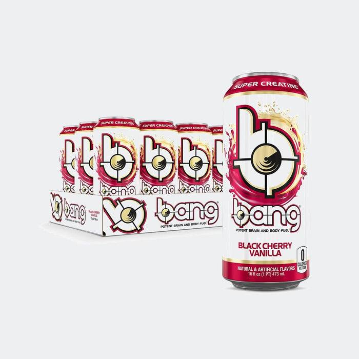 Bang Energy Drink - Pack of 12, 16 Fl oz, Contain Amino Acids, Creatine, Sugar Free, Carb Free