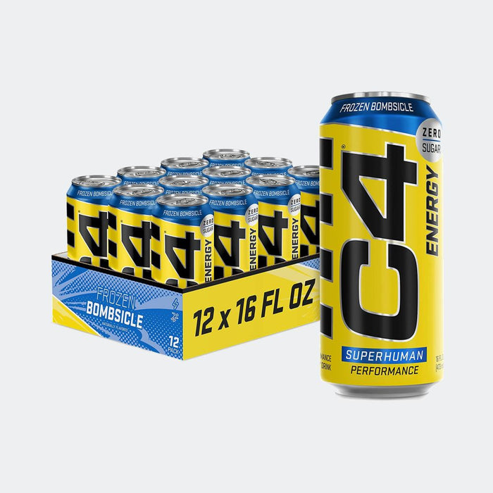 Cellucor C4 Carbonated Zero Sugar Pre Workout Energy Drink 16 Fl oz, Pack of 12