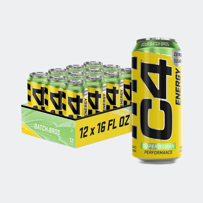 Cellucor C4 Carbonated Zero Sugar Pre Workout Energy Drink 16 Fl oz, Pack of 12