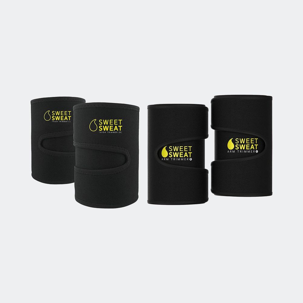 Sports Research Sweet Sweat Arm and Thigh Workout Trimmers Combo For Men & Women