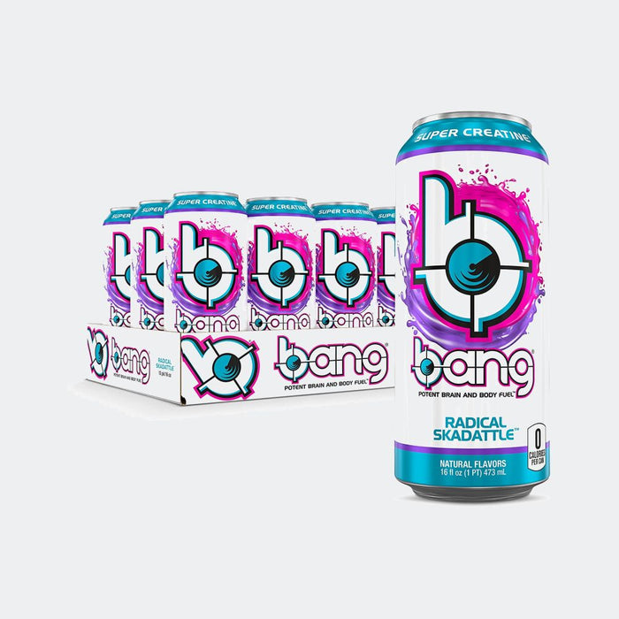 Bang Energy Drink - Pack of 12, 16 Fl oz, Contain Amino Acids, Creatine, Sugar Free, Carb Free