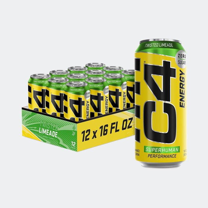 Cellucor C4 Carbonated Zero Sugar Pre Workout Energy Drink 16 Fl oz, Pack of 12