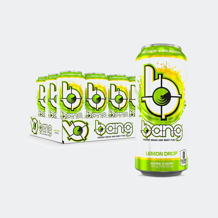 Bang Energy Drink - Pack of 12, 16 Fl oz, Contain Amino Acids, Creatine, Sugar Free, Carb Free