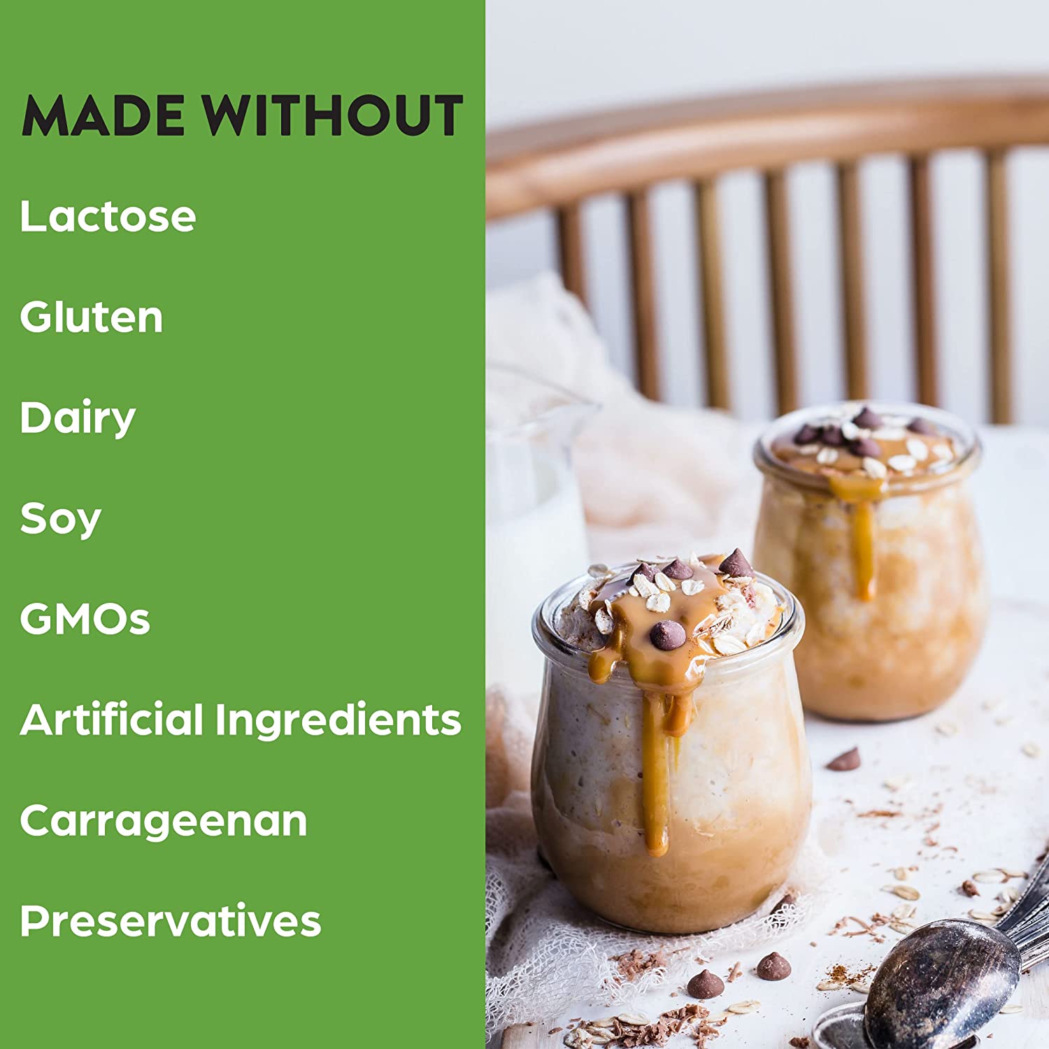 Orgain Organic Plant Based Protein Powder, Vegan 6g Prebiotic Fiber, 2lb