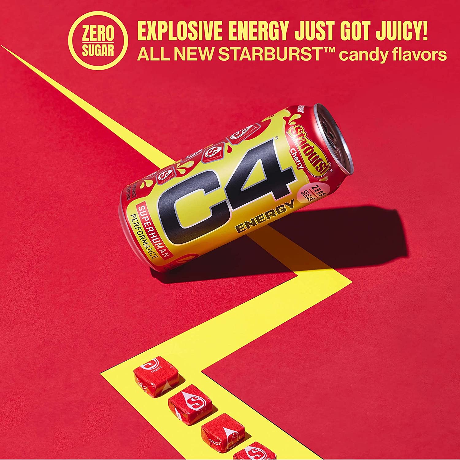 Cellucor C4 Carbonated Zero Sugar Pre Workout Energy Drink 16 Fl oz - Pack of 12