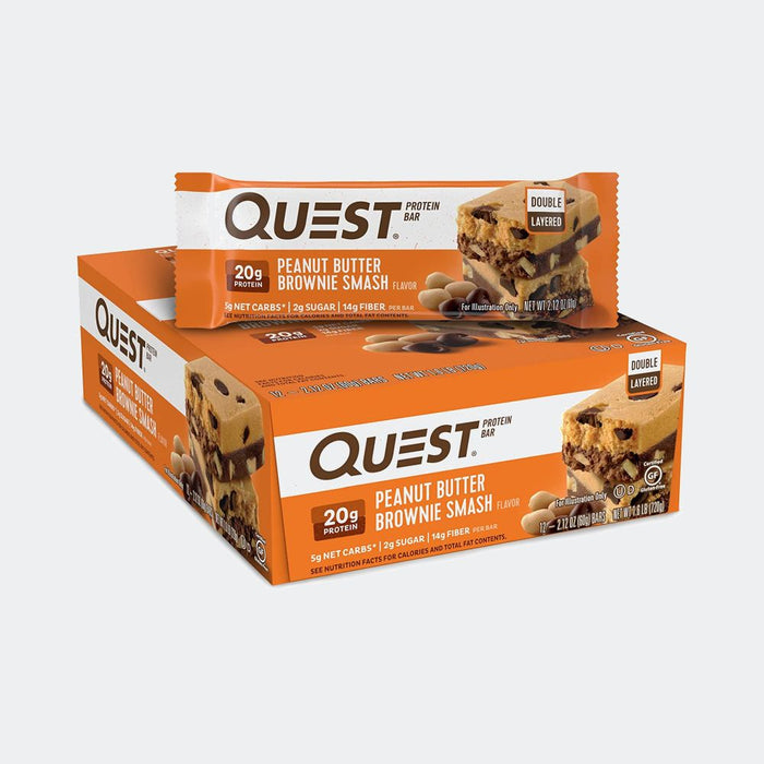 Quest Nutrition Protein Bar - Pack of 12, Protein 20gm, Fiber 13gm, Zero Added Sugar