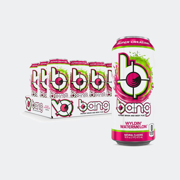 Bang Energy Drink - Pack of 12, 16 Fl oz, Contain Amino Acids, Creatine, Sugar Free, Carb Free