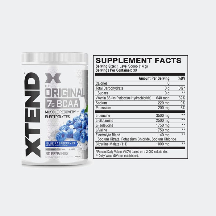 Scivation Xtend Original BCAAs Pre-Workout Powder 7g BCAA for Adults