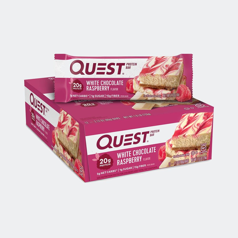 Quest Nutrition Protein Bar - Pack of 12, Protein 20gm, Fiber 13gm, Zero Added Sugar