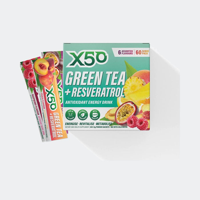 X50 Green Tea + Resveratrol 30 Servings Antioxidant Energy Drink