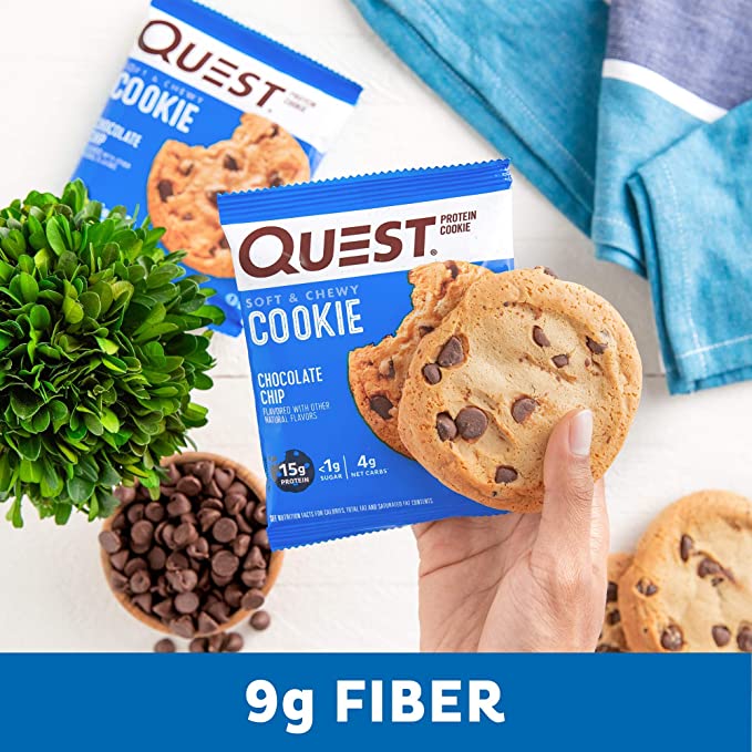 Quest Nutrition Protein Cookie 12 count, Soft and Chewy, 1g of sugar