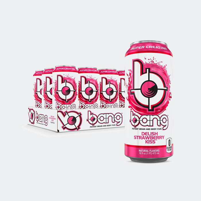 Bang Energy Drink - Pack of 12, 16 Fl oz, Contain Amino Acids, Creatine, Sugar Free, Carb Free