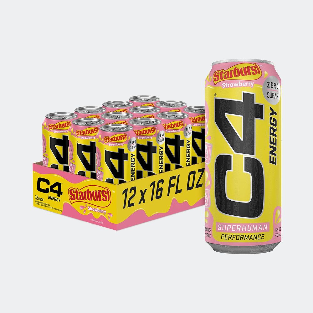 Cellucor C4 Carbonated Zero Sugar Pre Workout Energy Drink 16 Fl oz - Pack of 12