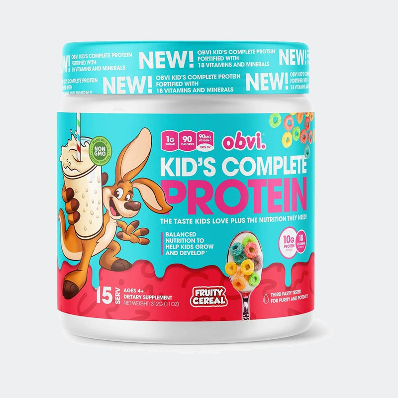Obvi Kid's Complete Protein 15 Servings, Gluten Free,18 Vitamins & Minerals