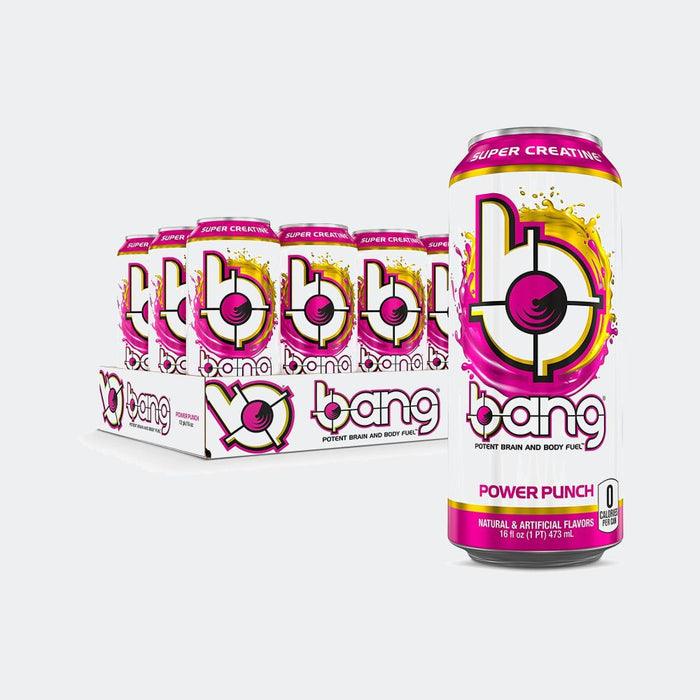 Bang Energy Drink - Pack of 12, 16 Fl oz, Contain Amino Acids, Creatine, Sugar Free, Carb Free