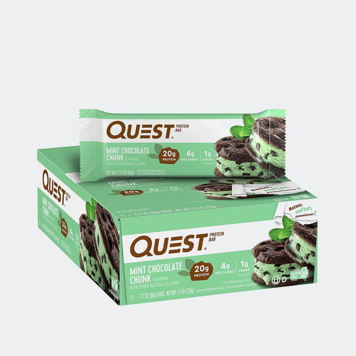 Quest Nutrition Protein Bar - Pack of 12, Protein 20gm, Fiber 13gm, Zero Added Sugar