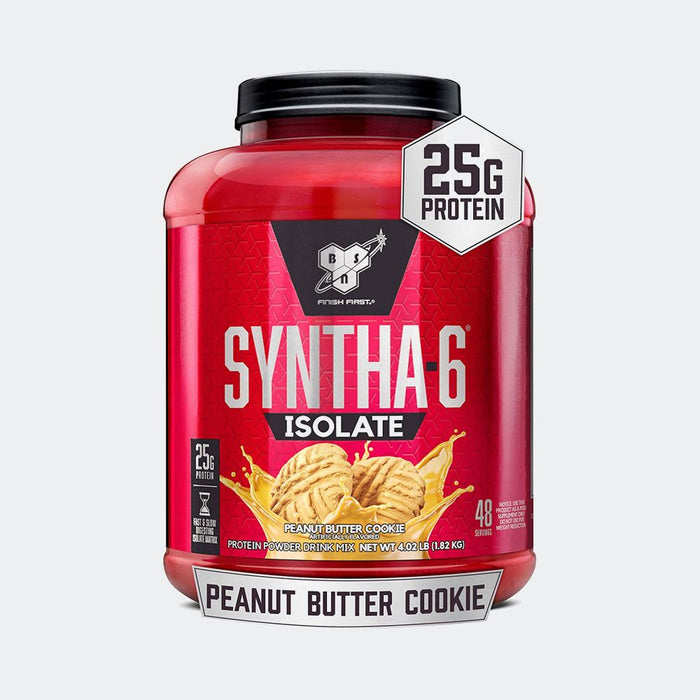 BSN SYNTHA-6 ISOLATE Whey Protein Powder 4.02lb, Fast & Slow Digesting Isolate Matrix