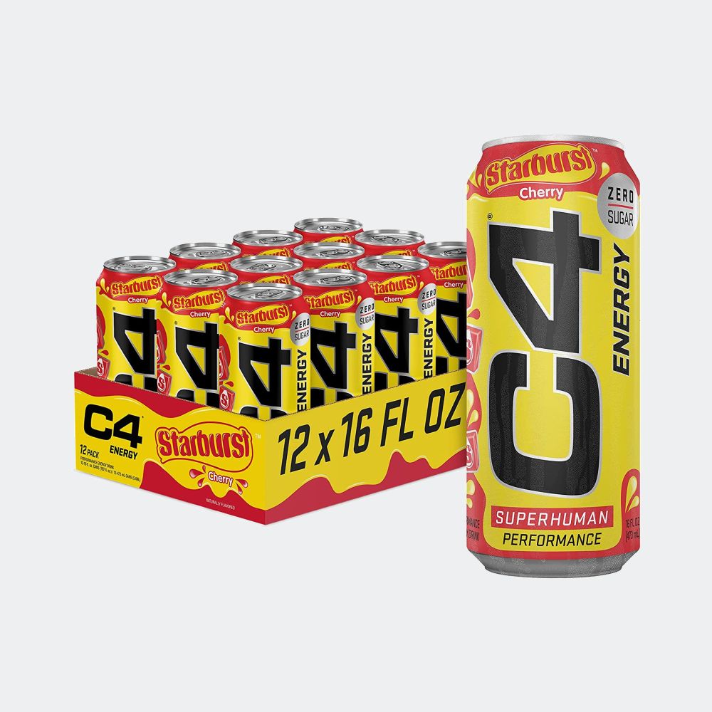 Cellucor C4 Carbonated Zero Sugar Pre Workout Energy Drink 16 Fl oz - Pack of 12