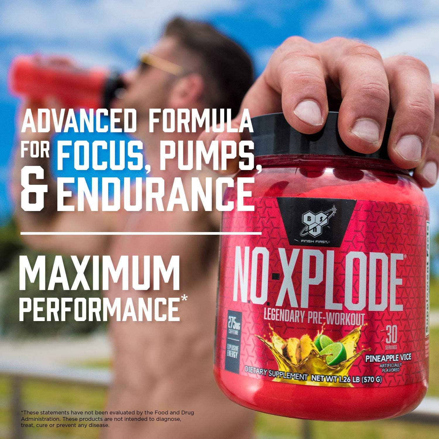 BSN N.O.-XPLODE Legendary Pre-Workout Energy Supplement Powder