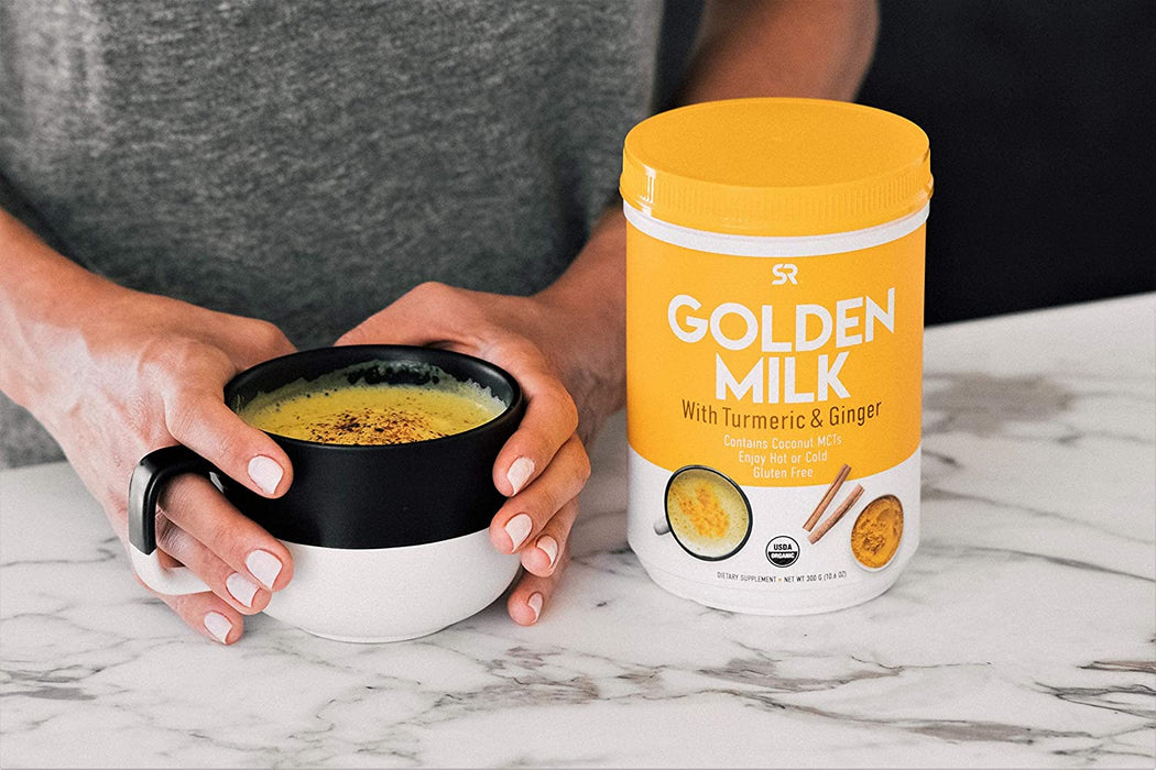 Sports Research Golden Milk Made with Turmeric Curcumin Ginger Cinnamon & Spices 30 Servings