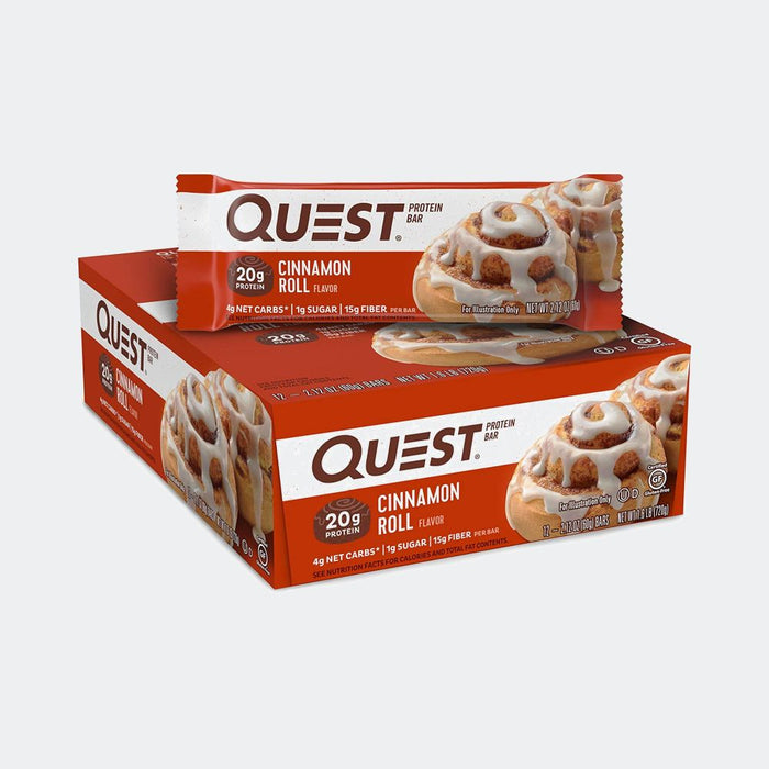 Quest Nutrition Protein Bar - Pack of 12, Protein 20gm, Fiber 13gm, Zero Added Sugar