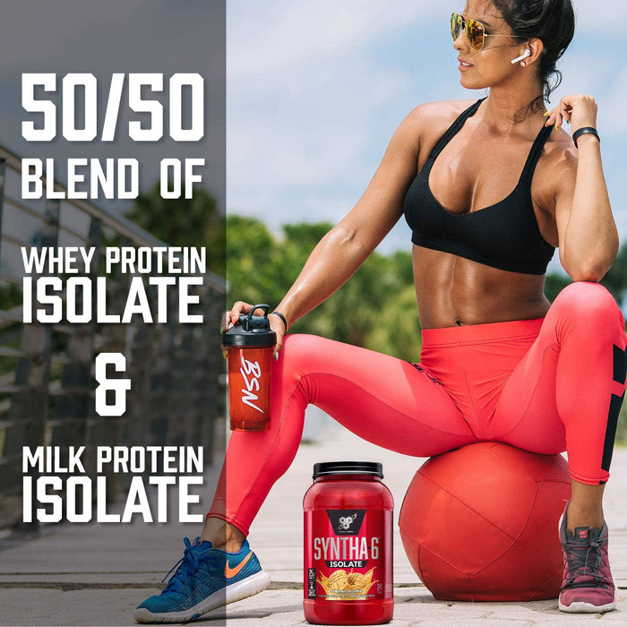 BSN SYNTHA-6 ISOLATE Whey Protein Powder 4.02lb, Fast & Slow Digesting Isolate Matrix