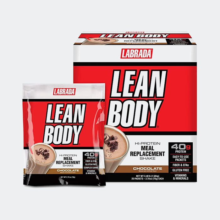 Labrada Lean Body 20 Packets Hi-Protein Meal Replacement Shake, 40g Protein